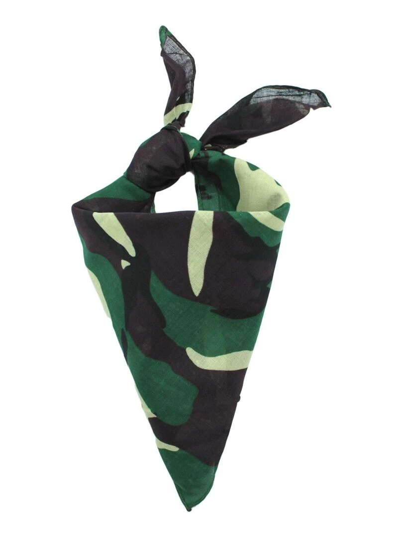 Bandana camouflage en coton Kebello Kaki