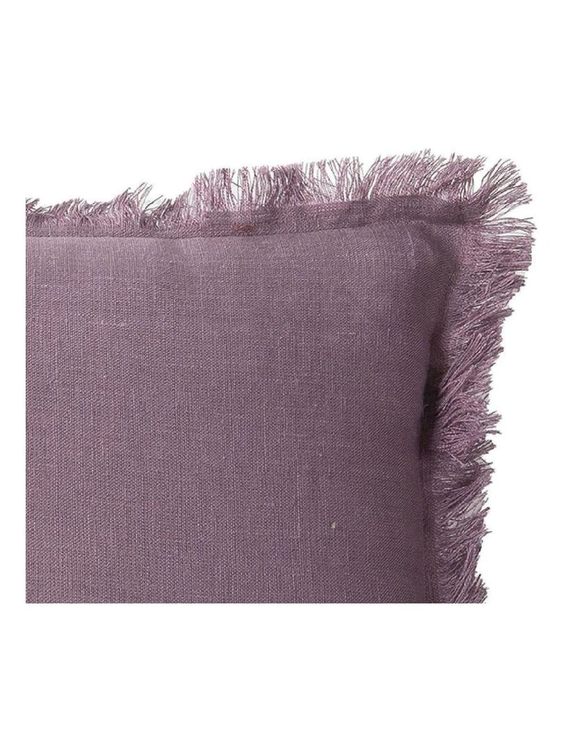 Coussin en lin bords effilés 'Deko&co' Parme