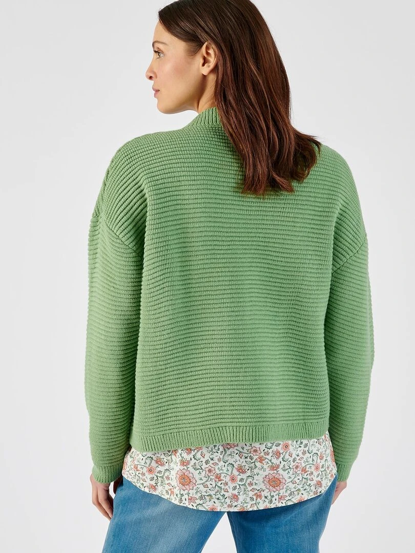 Gilet maille ottoman   Damart   Vert