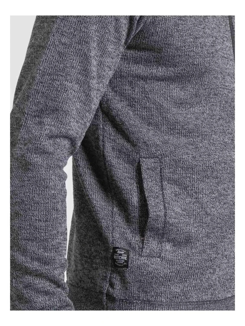 Gilet zippé col montant LUMORAY   Gris