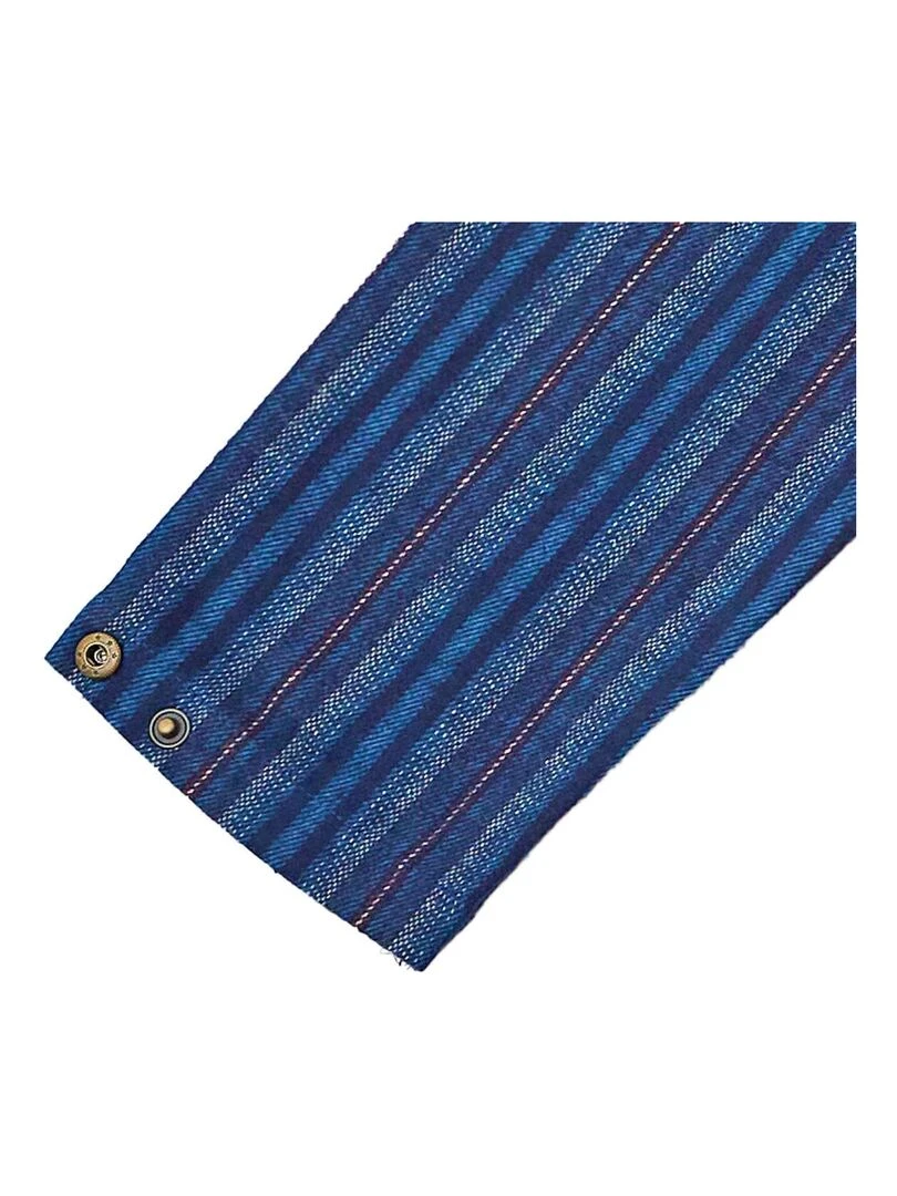 Chemise Laine  Hiver Garçon  Col Mao  RIMBAUD   'LA FAUTE A VOLTAIRE'   Bleu foncé