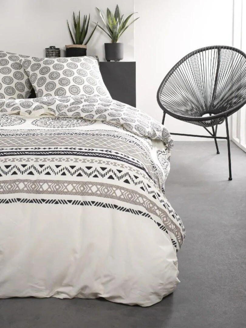 Housse de couette Sunshine Namanar + taie(s) 100% coton 57 fils Blanc