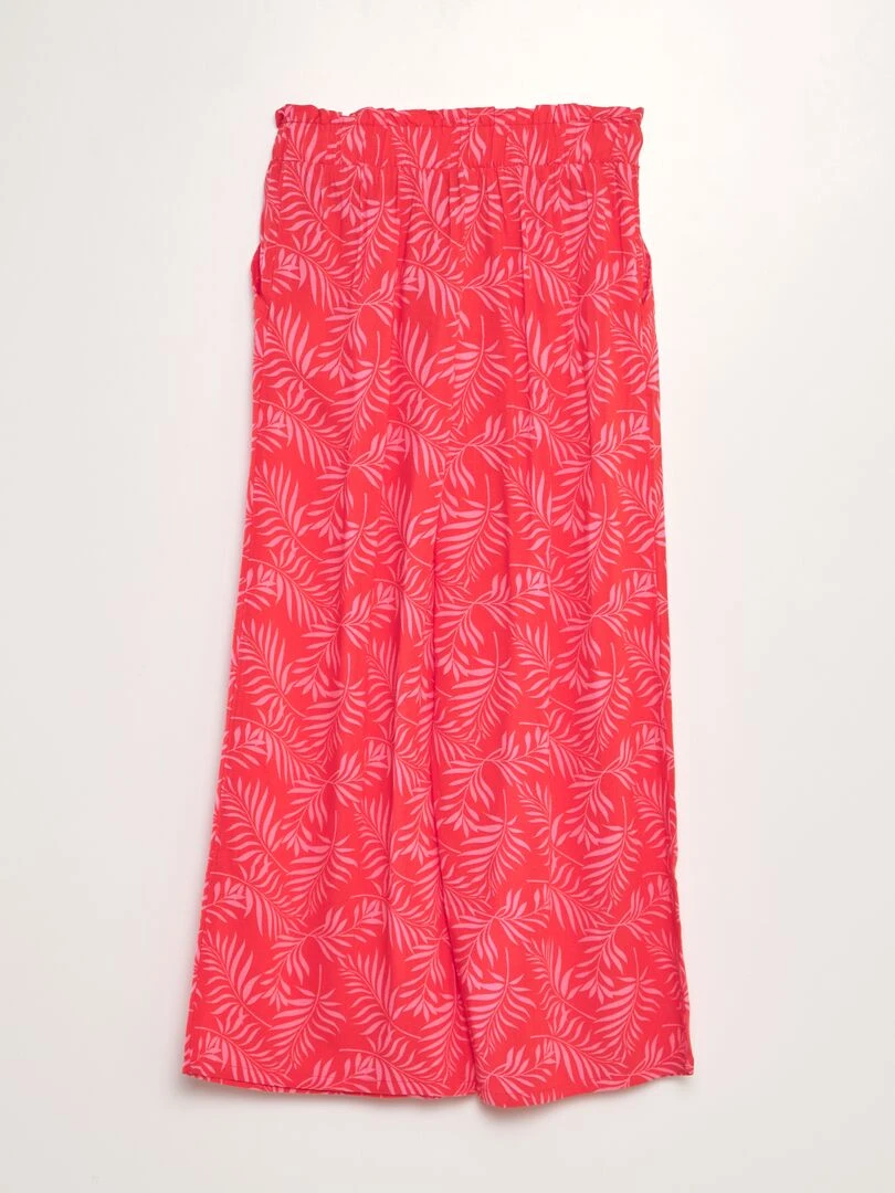 Pantalon large Rouge