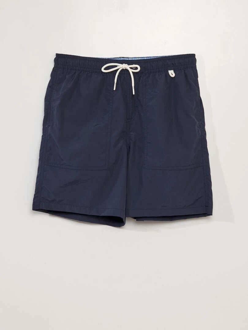 Short de bain à poches bleu marine