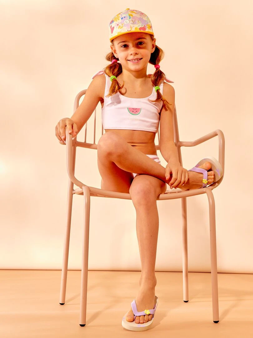 Maillot de bain 2 pièces pastèque   Rose