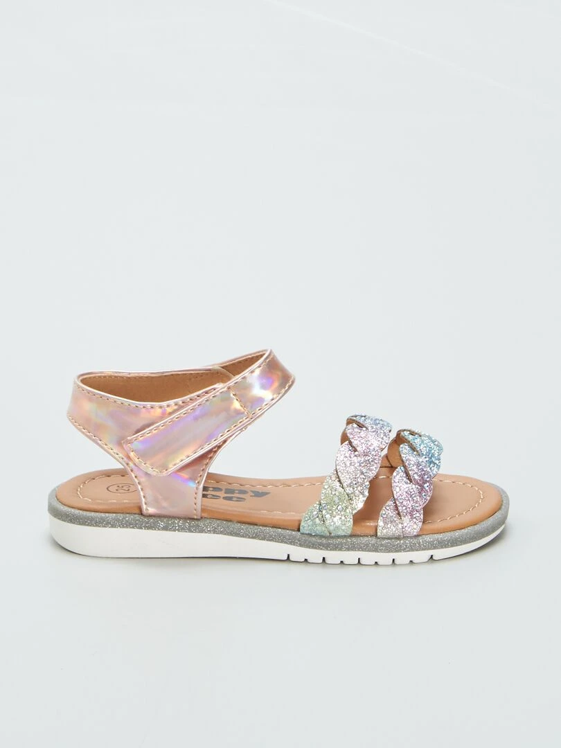 Sandales à strass   Beige