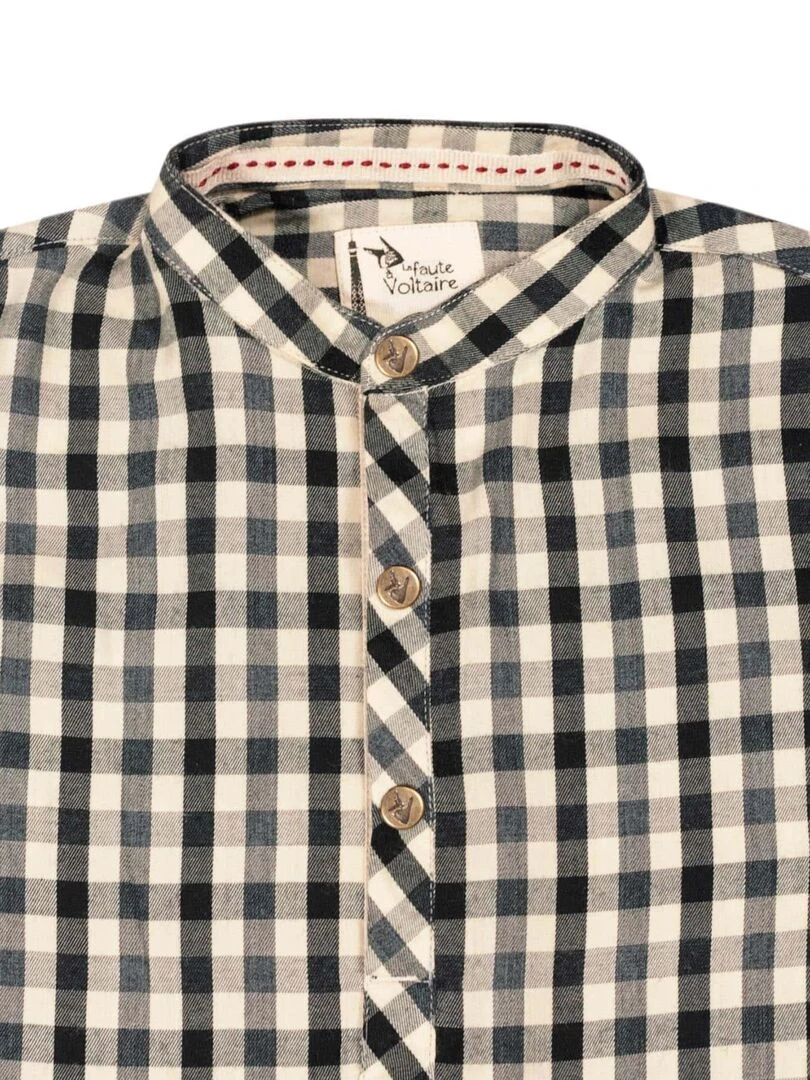 Chemise Col Mao Garçon Carrx Noir Beige LIVERPOOL 'LA FAUTE A VOLTAIRE' Noir Beige
