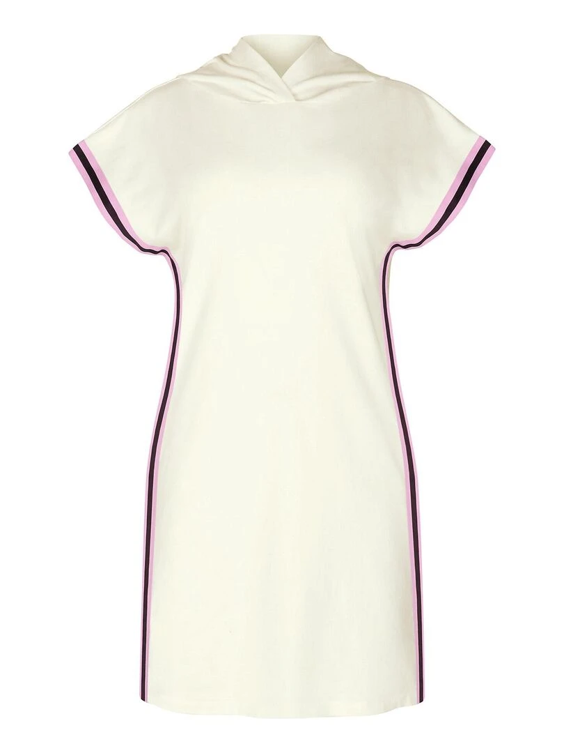 Robe à manches courtes Retromania   Ecru