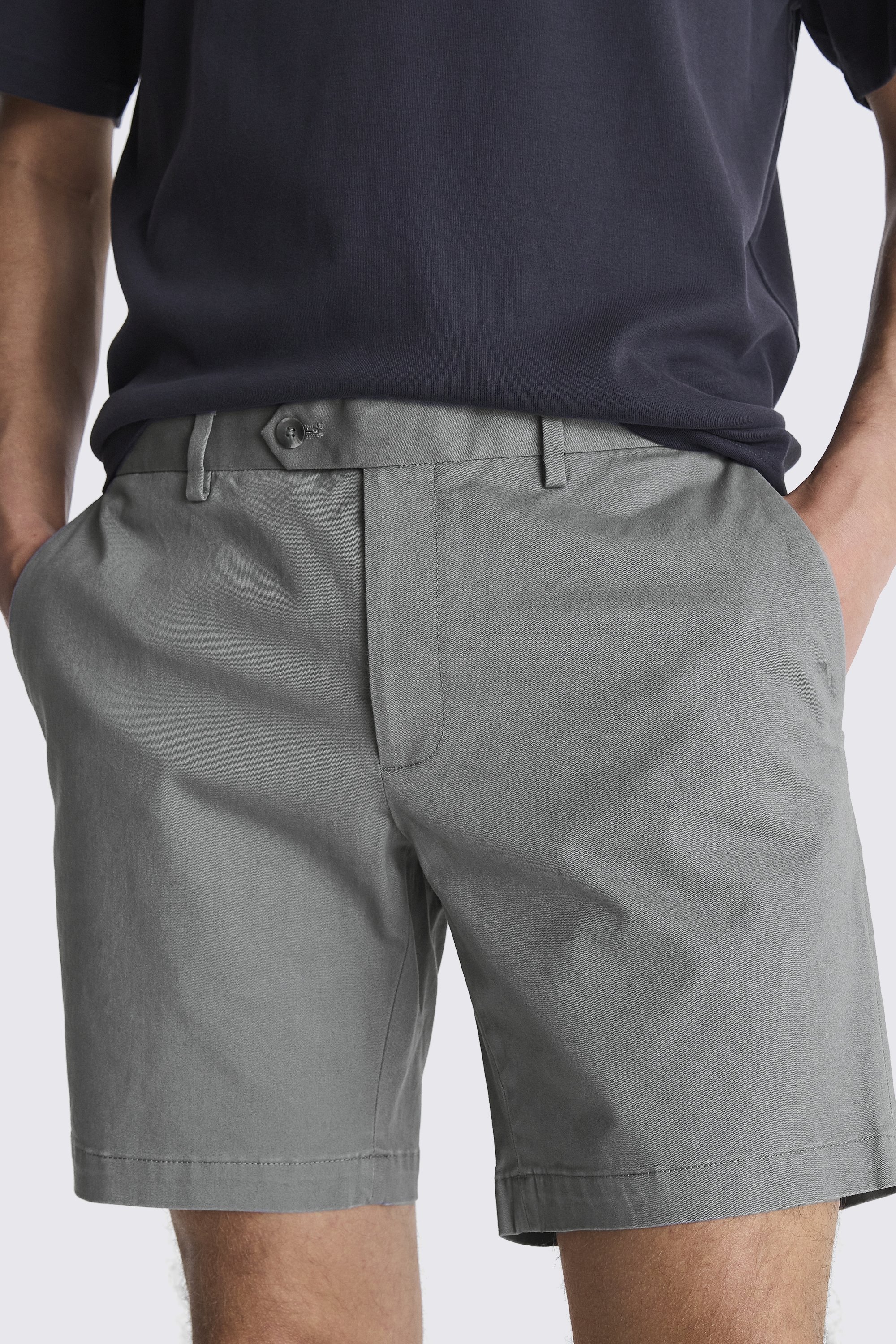 Slim Fit Grey Chino Short   Buy Online at Moss
