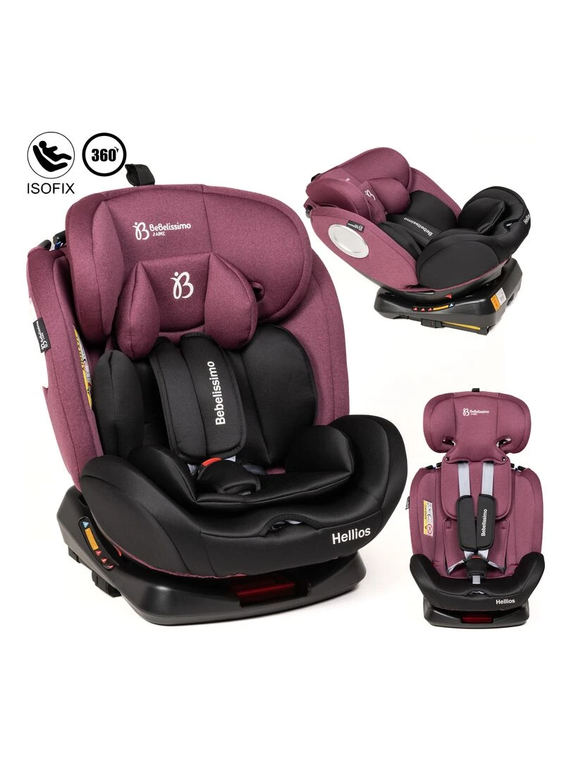 BEBELISSIMO Siège auto Isofix pivotant 360 ° groupe 0+/1/2/3 (0 36kg) Hellios bordeaux /n Bordeaux