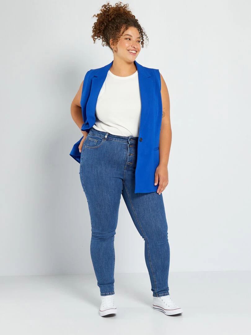 Pantalon skinny stretch 5 poches L30 Stone