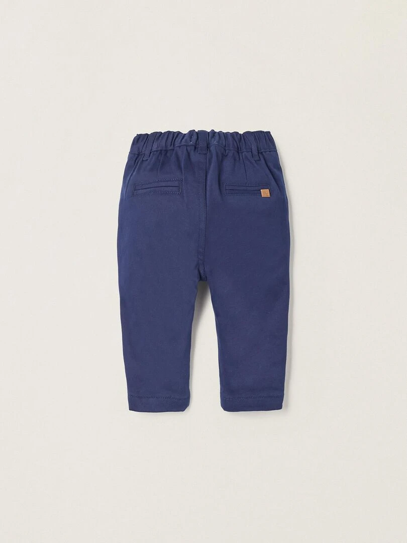 Pantalon Chino avec Doublure en Coton pour Nouveau Né ATLANTIC COMPANY Bleu foncé