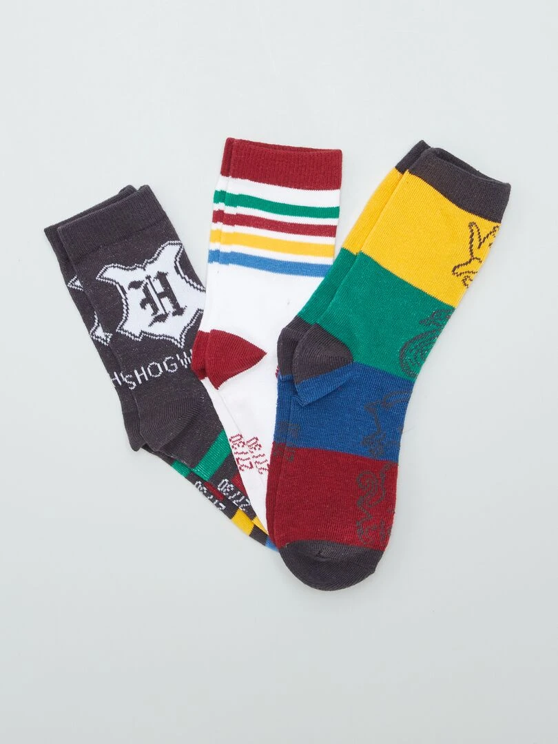 Lot de chaussettes 'Harry Potter' 3 paires Blanc