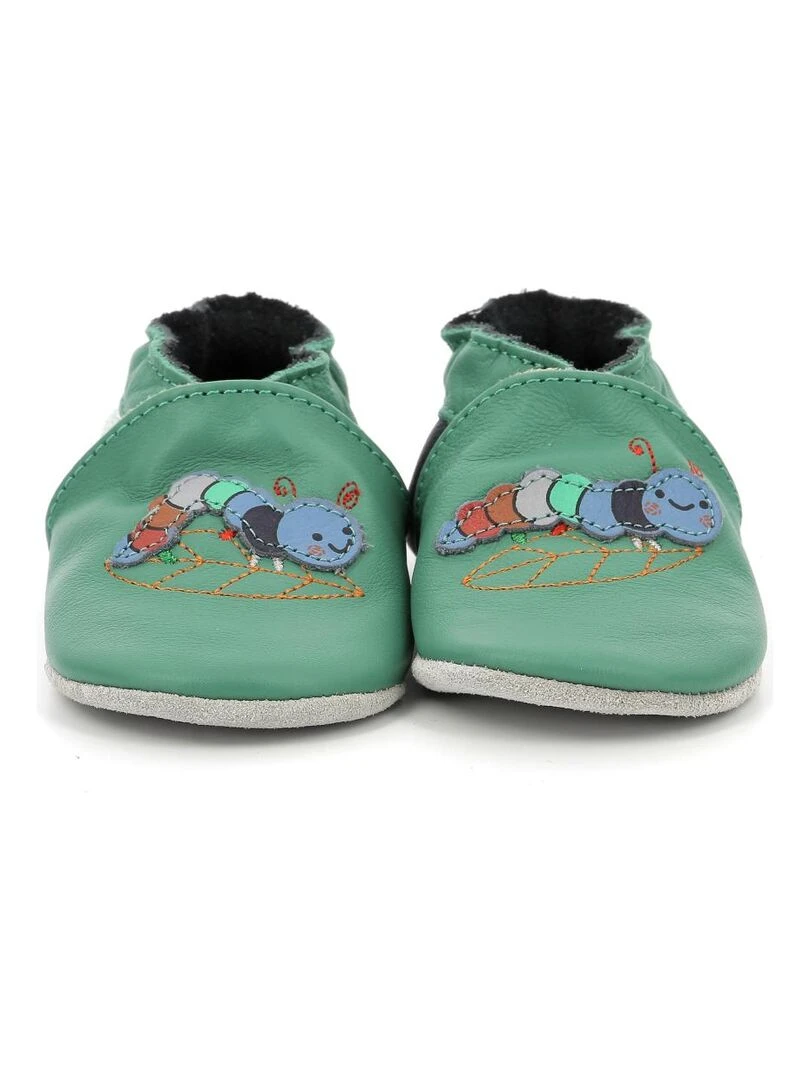 Chaussons Cuir Krunchy   Vert