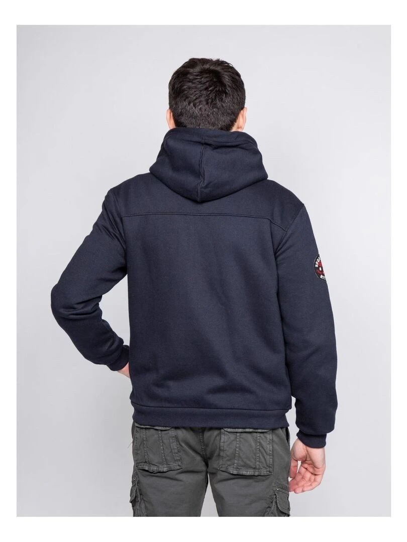 Sweat zippé capuche WARMUP Bleu marine
