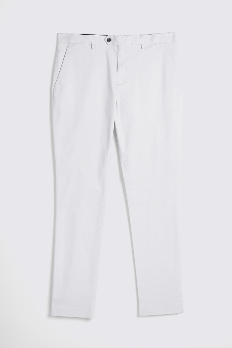 Slim Fit Light Grey Stretch Chinos   Buy Online at Moss