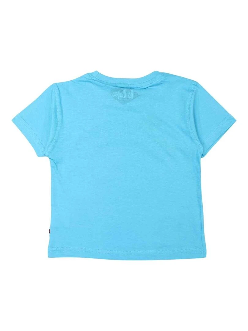 Lee Cooper T shirt garçon imprimé logo en coton Bleu ciel
