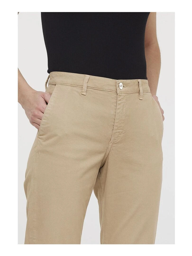 Lee Cooper   Pantalon coton slim JEMILA   Beige argile