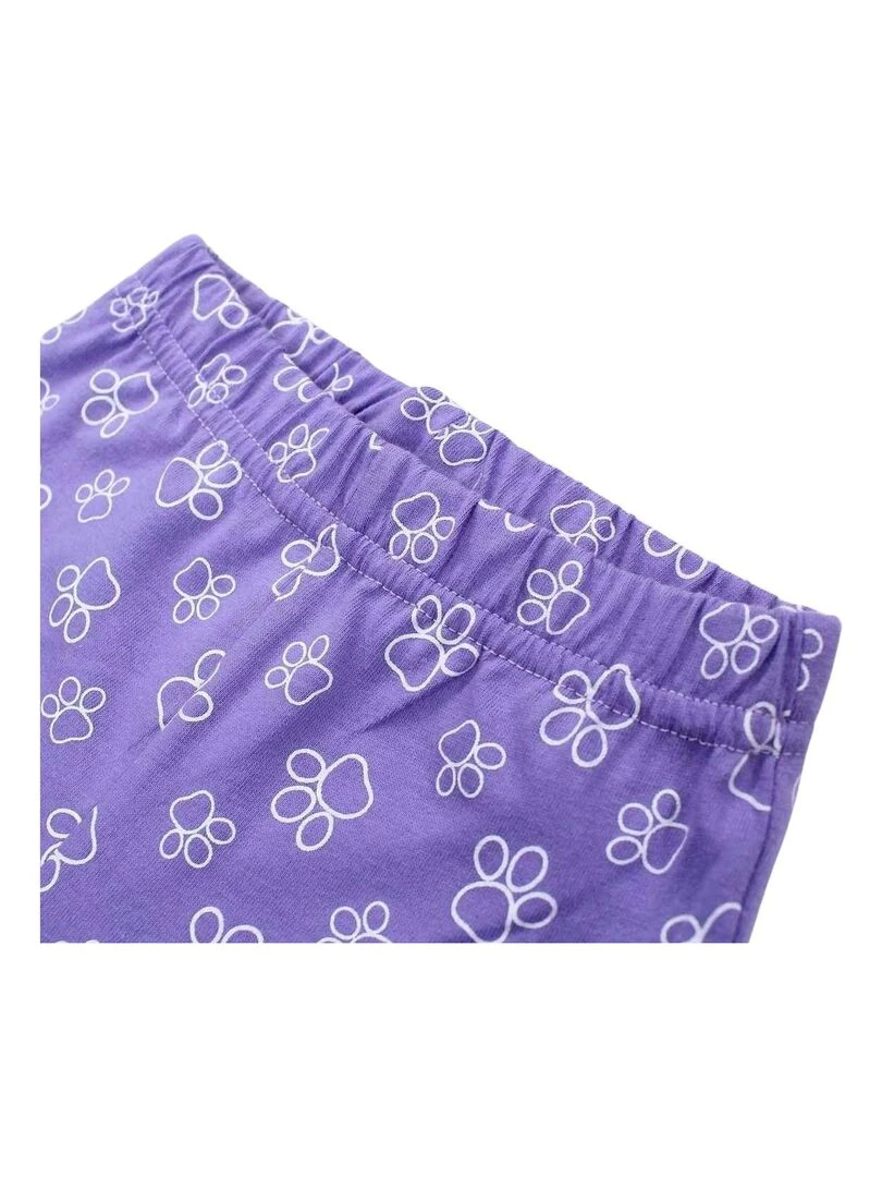 Paw Patrol   Ensemble ​​T shirt short bébé fille Imprimé La Pat' Patrouille   Violet