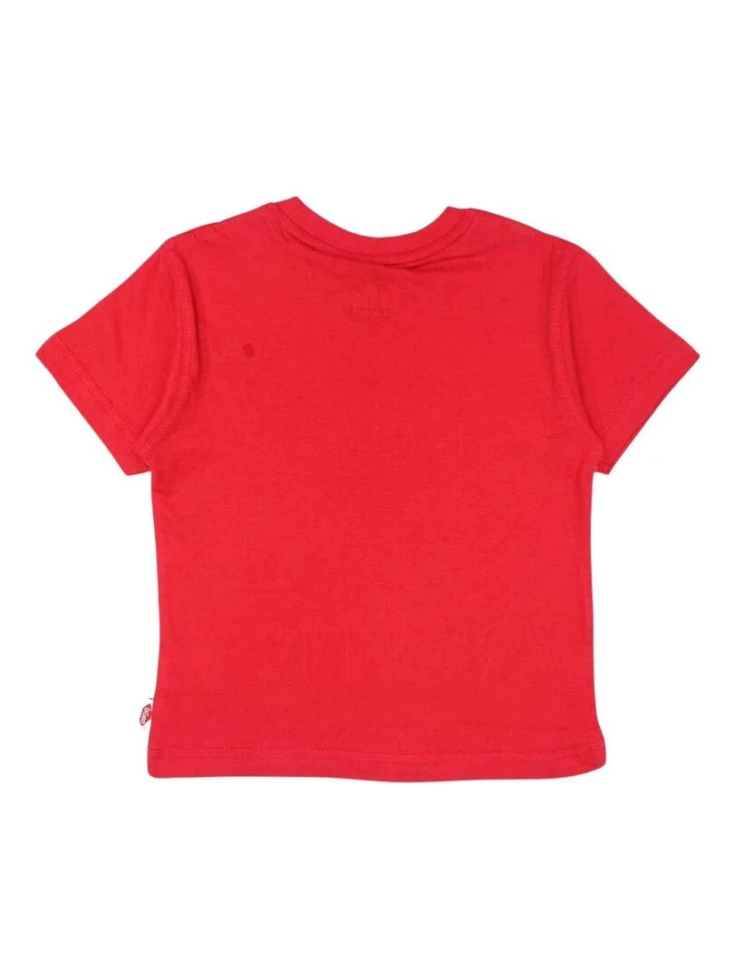 Lee Cooper T shirt garçon imprimé logo en coton Rouge