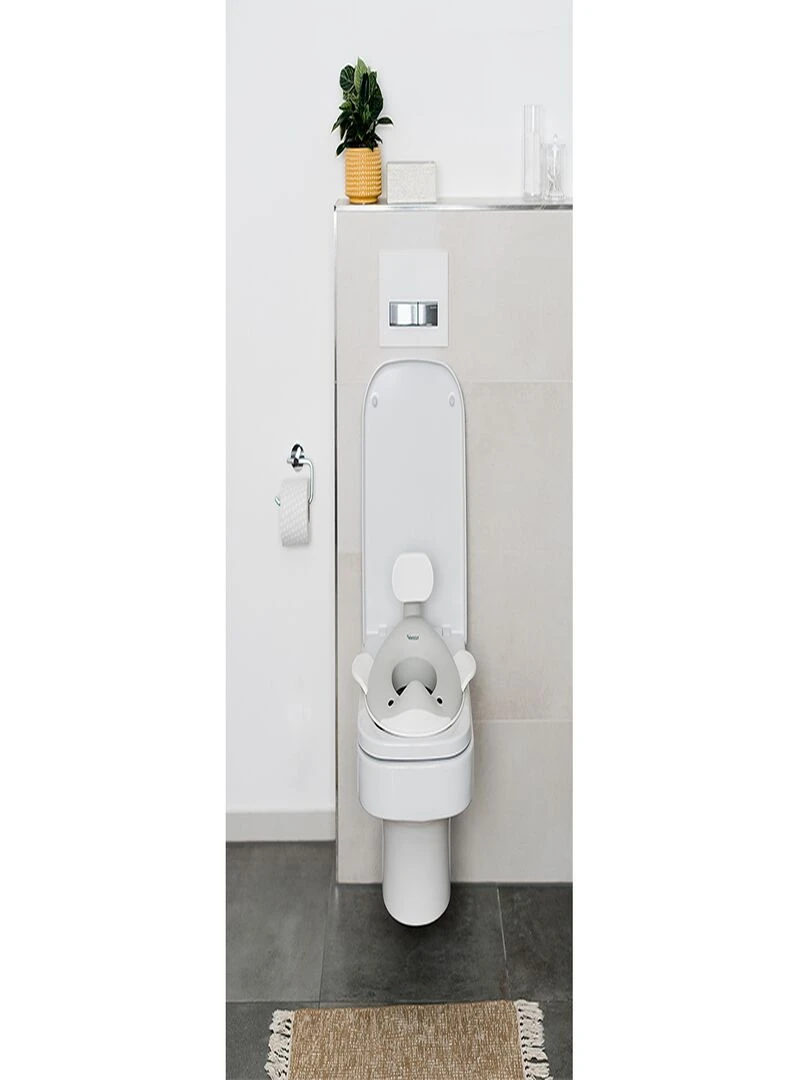 Réducteur de toilette baleine pour enfants Gris clair