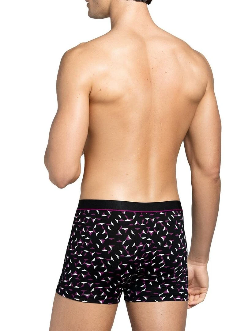 Boxer Lush imprimé graphique en lyocell   Violet