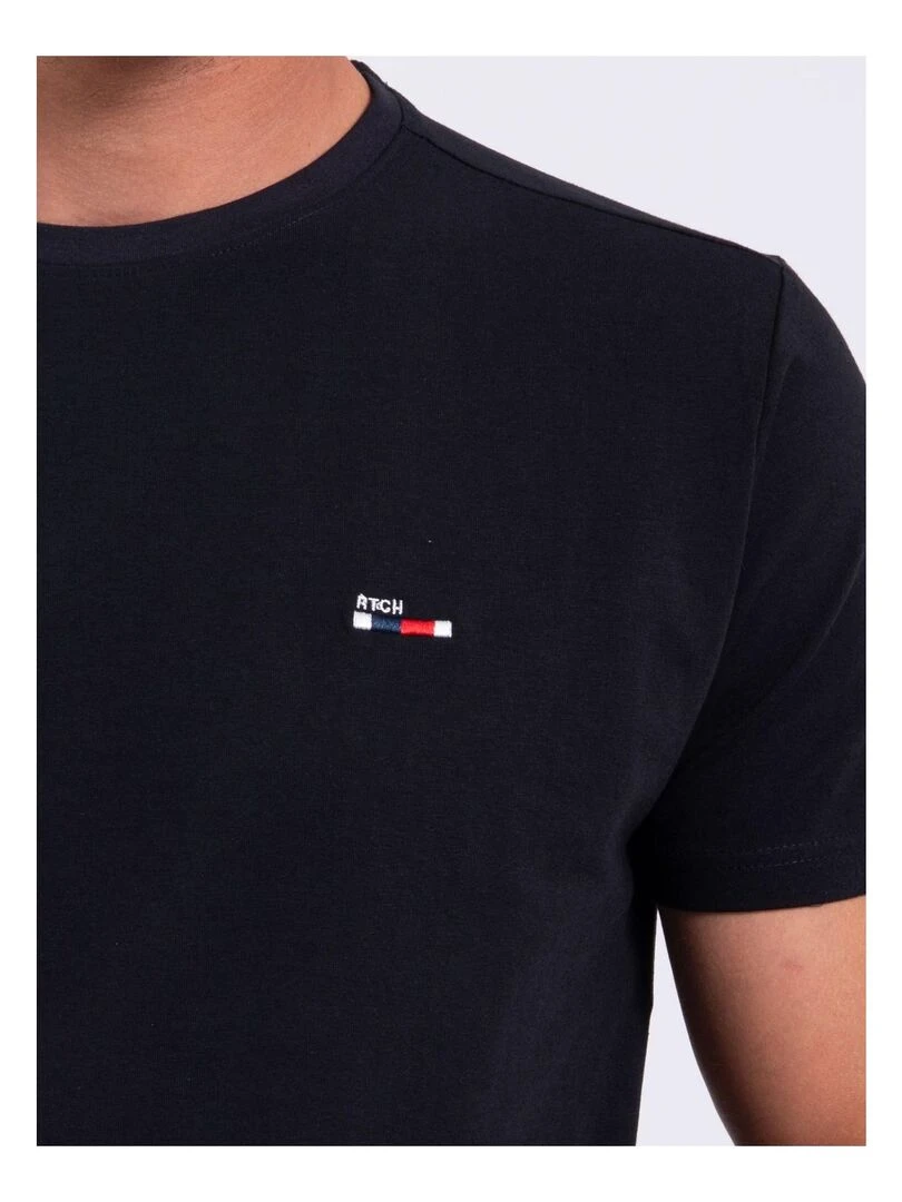 T shirt col rond pur coton NEROTEN   Noir