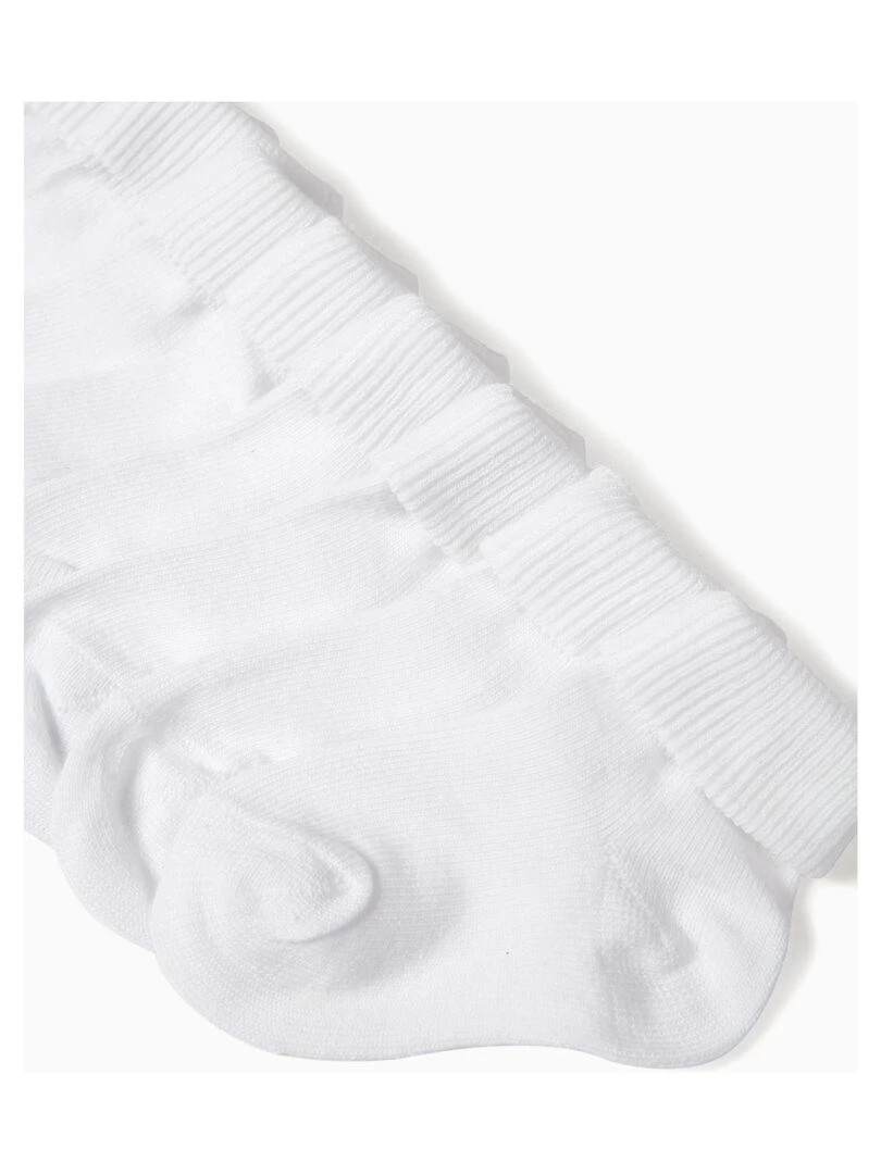 5 Paires de Socquettes avec Revers Bébé ESSENTIALS LINE Blanc