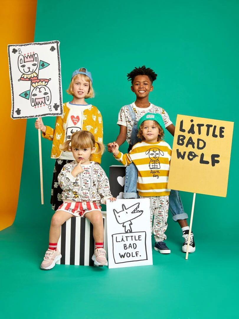 Pantalon en molleton X Little Bad Wolf   Mixte   Blanc