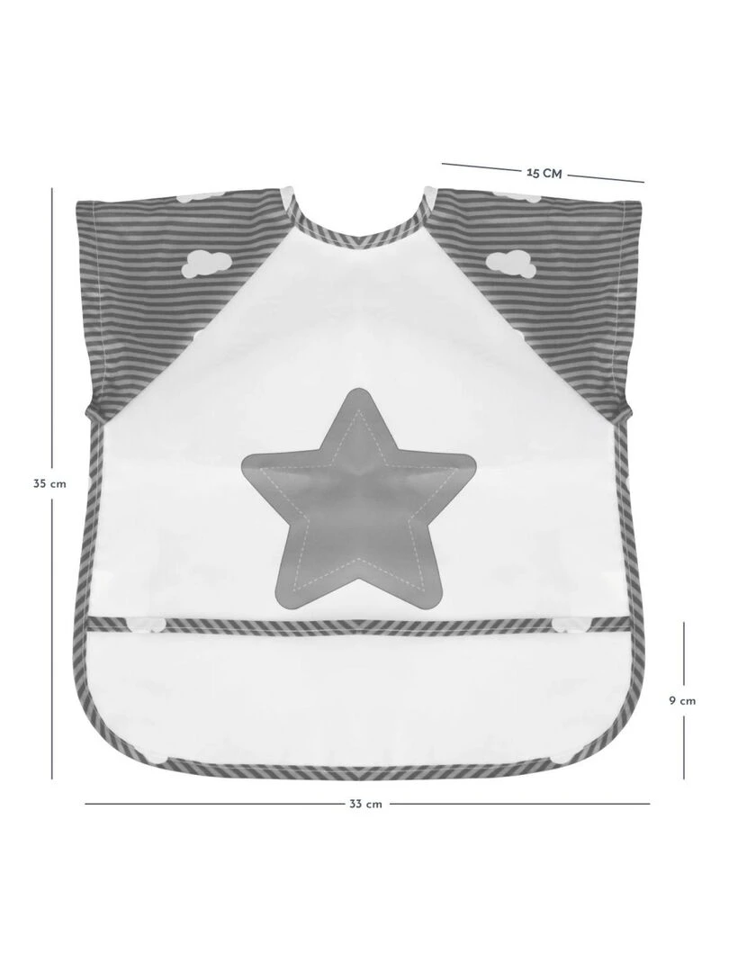 Lot de 8 bavoirs pour bébé imperméables Manches courtes Monsieur Bébé Multicolore