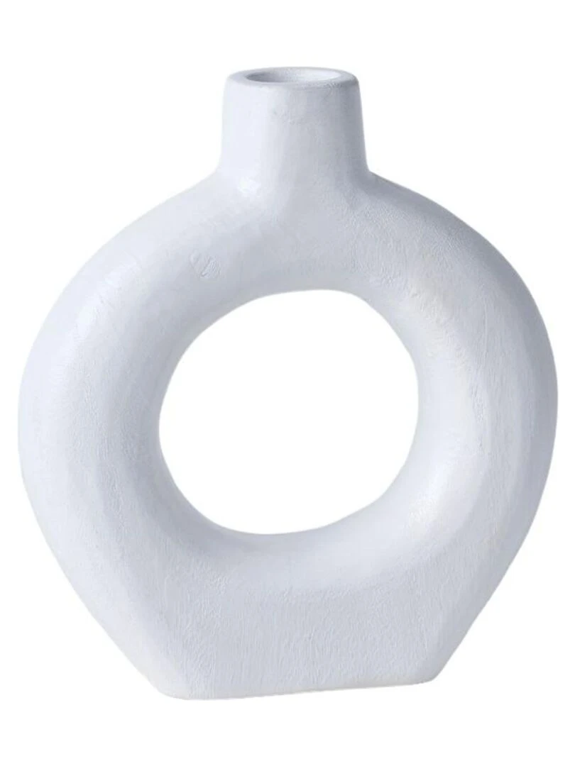 Vase rond bois MATISSE Blanc