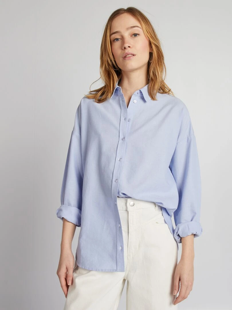 Chemise oxford coupe large Bleu