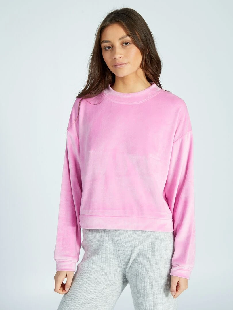 Sweat de nuit en polaire   rose