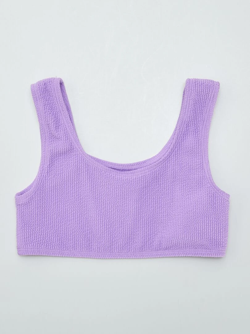 Maillot de bain gaufré 2 pièces Violet