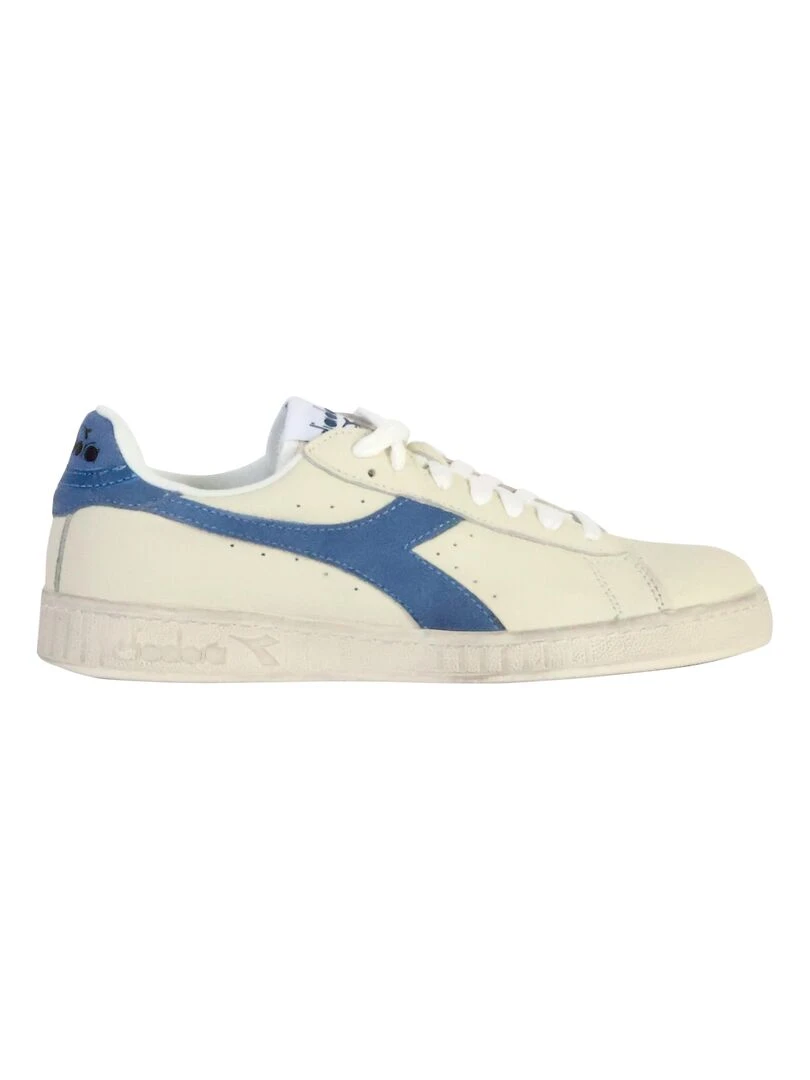 Basket Cuir Diadora Game Low Waxed Suede Pop Blanc