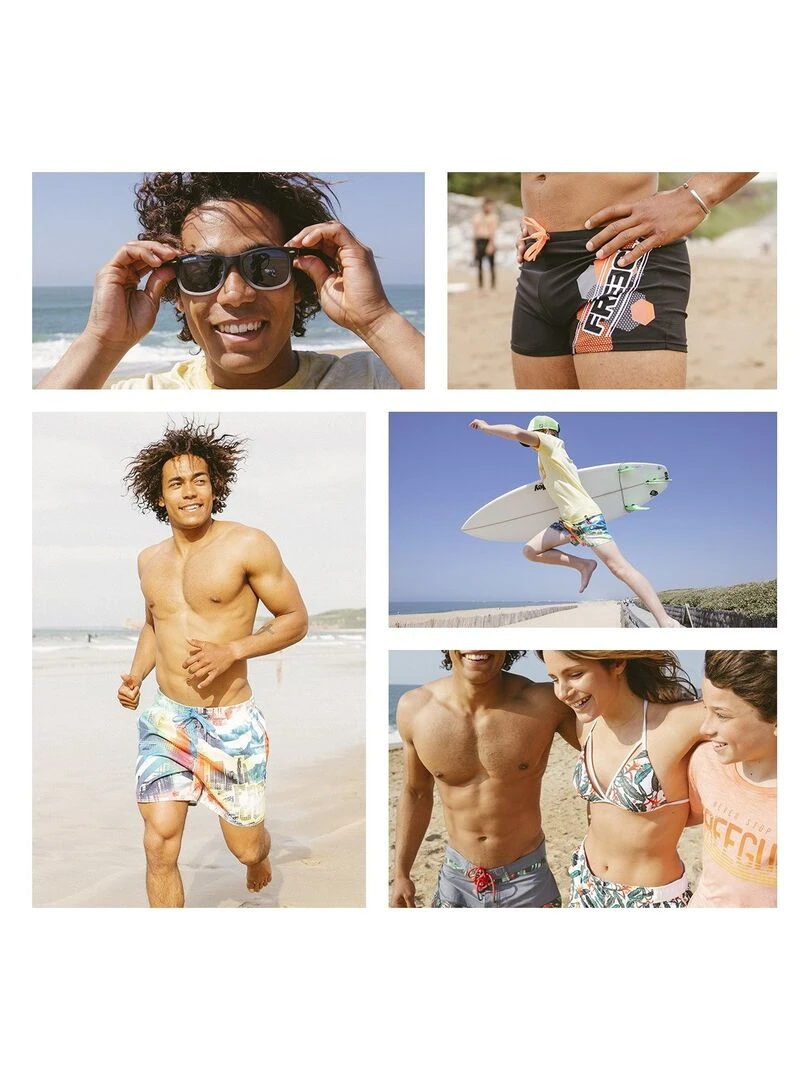 Boardshort court polyester recyclé  homme Freegun   Vert