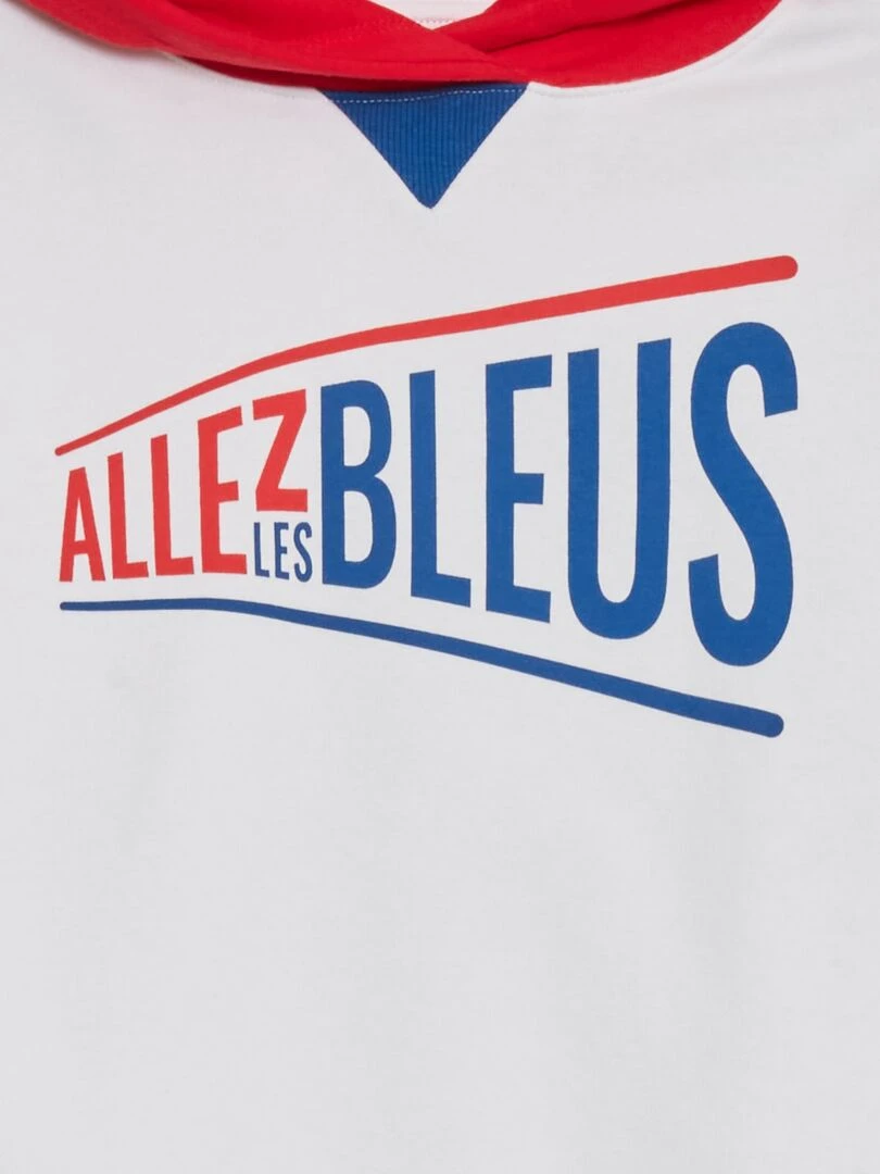 Sweat à capuche Allez Les Bleus Bleu/blanc/rouge