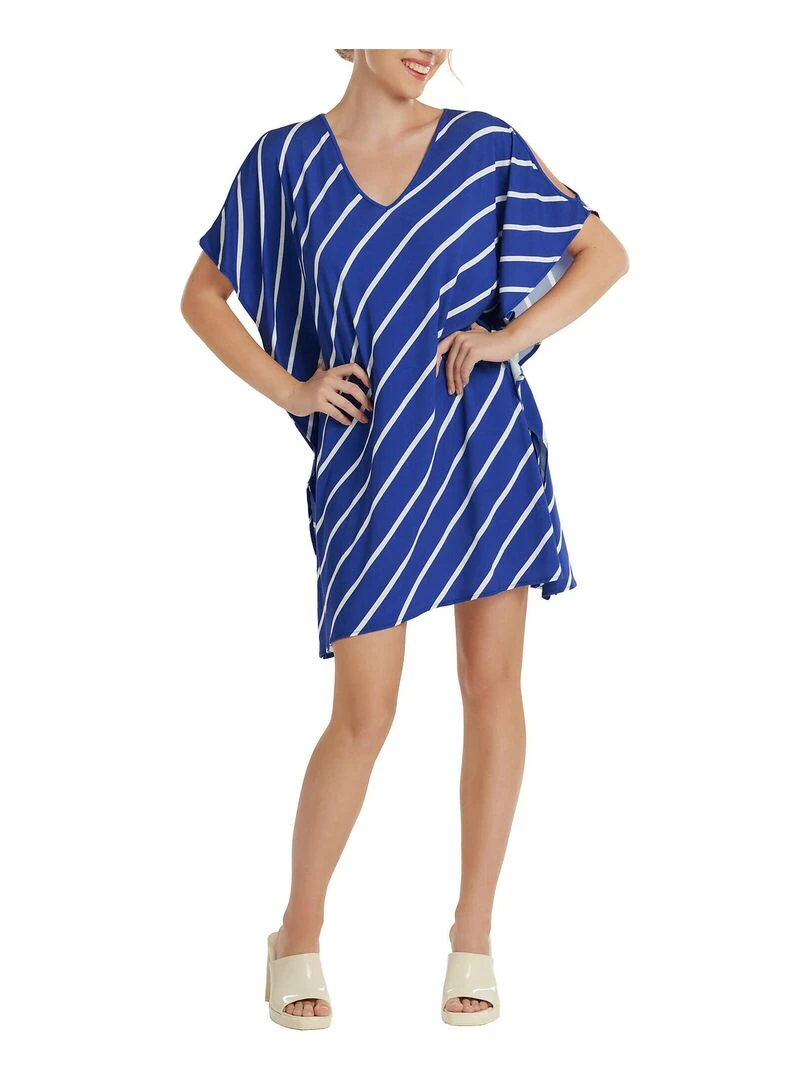 Caftan de plage Rhodes   Bleu