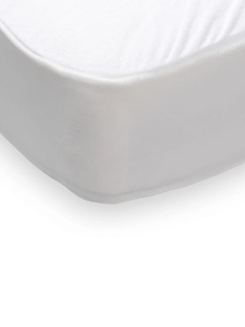 Bleu Câlin Protège Matelas Bébé 60x120cm Imperméable Et Respirant Blanc