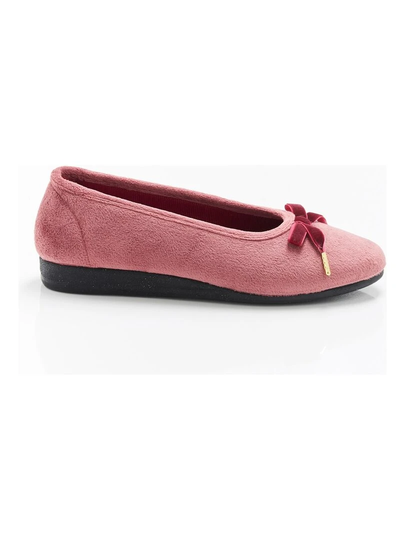 Ballerines aspect velours Damart Orange corail