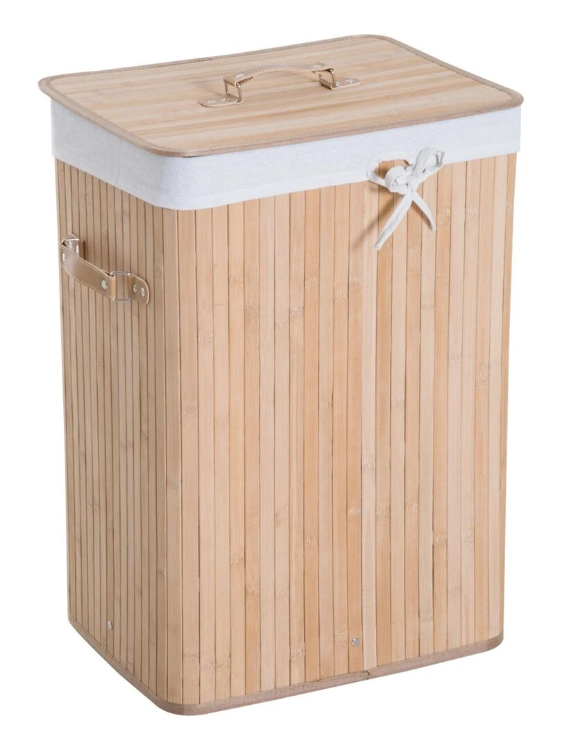 Panier à linge bambou beige Beige