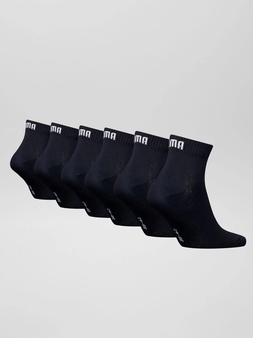 Lot de 6 paires de chaussettes unisex 'Puma' noir