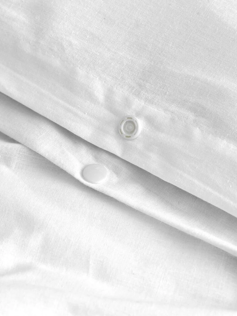 Parure housse de couette 2 pièces Basic Lit Bébé "Happyfriday" Blanc
