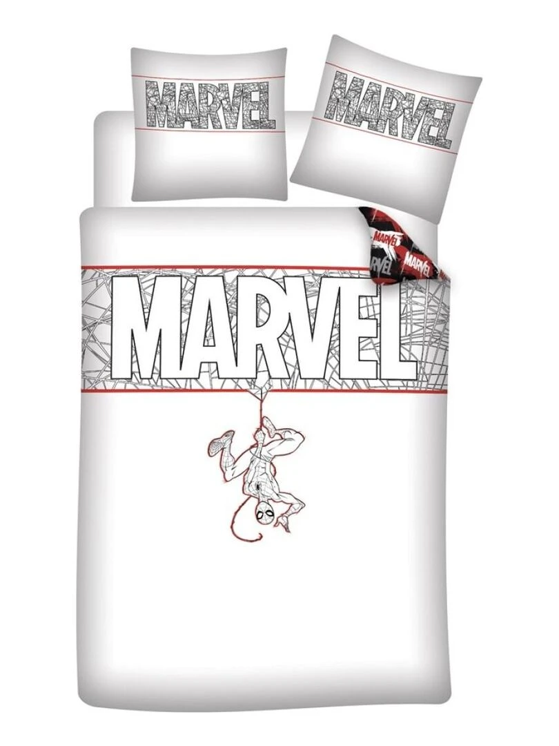 Parure de lit réversible Marvel 140 cm x 200 cm Multicolore