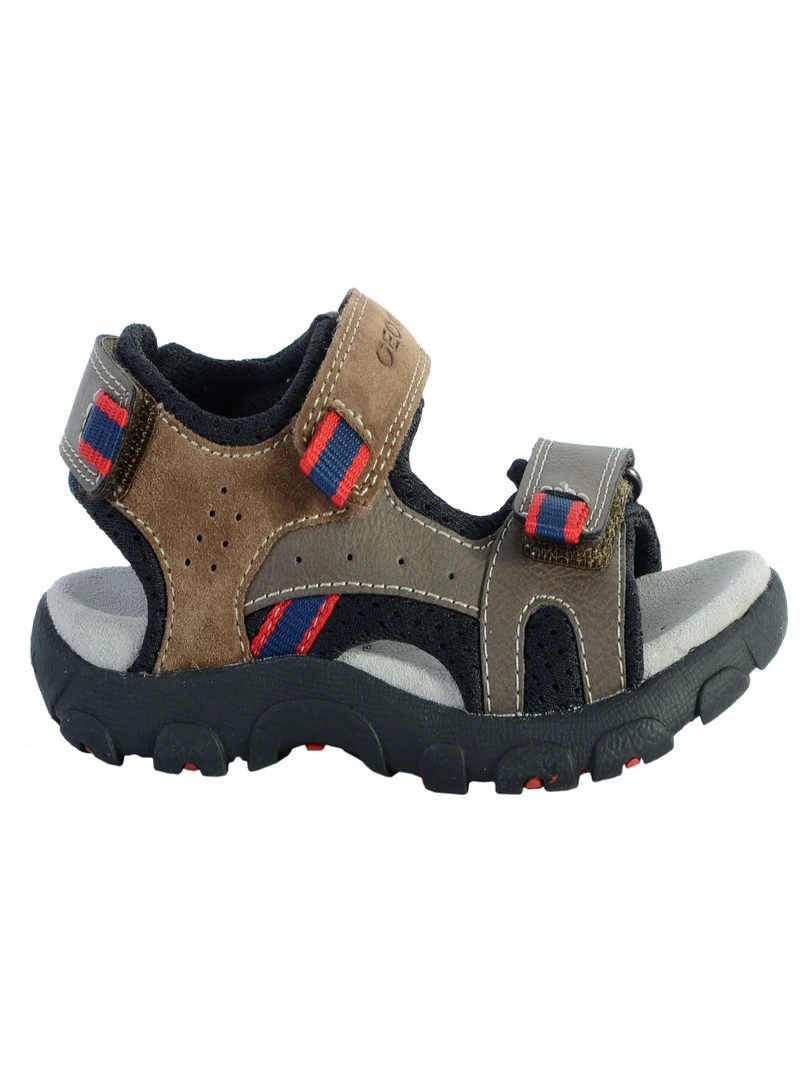 Sandales Cuir Enfant Geox Strada Marron
