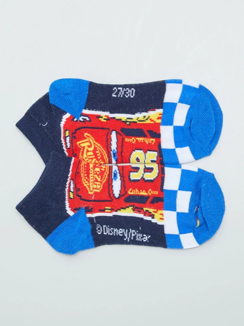 Lot de 3 chaussettes 'Cars'   Rouge/bleu