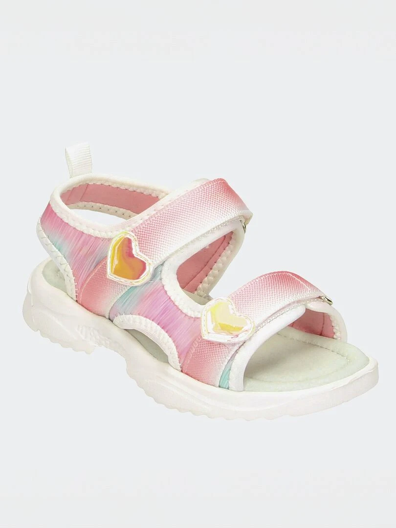 Sandales esprit sport Rose