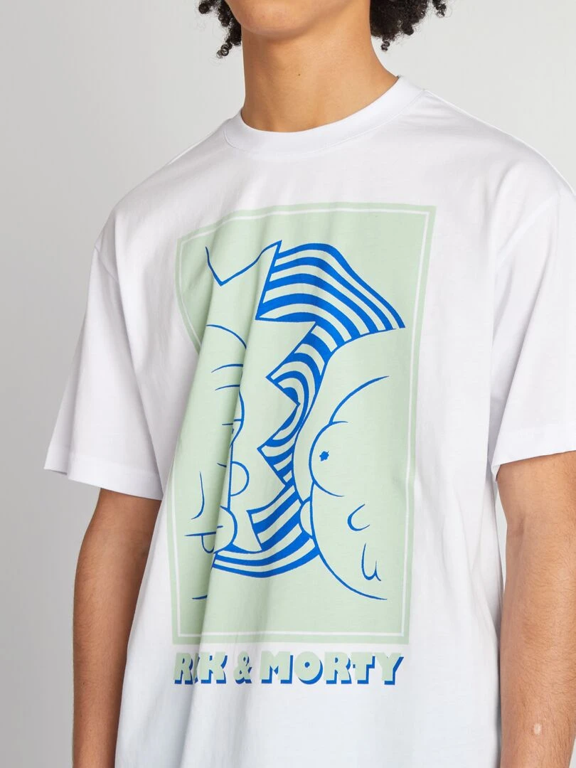 T shirt oversize 'Rick and Morty'   blanc