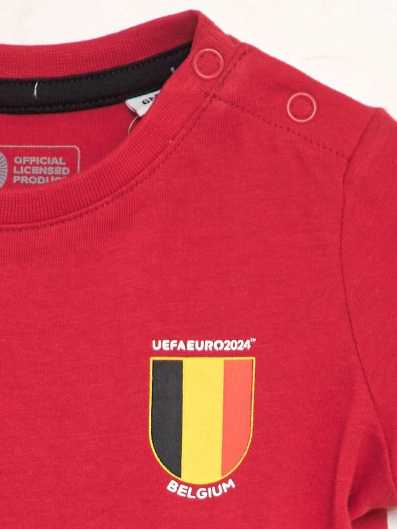 T shirt en coton   EURO 2024   Rouge 'Belgique'