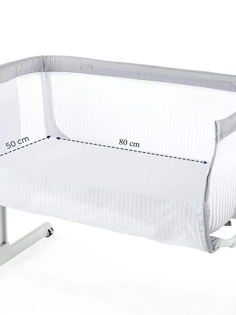 Lot x2 Draps housse berceau   Coton Bio   'P'tit Basile'   Blanc
